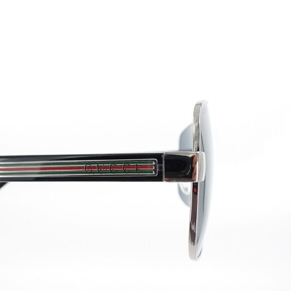 Gucci GG0529 Squared Aviator Sunglasses Silver Gray OS - Picture 6 of 16